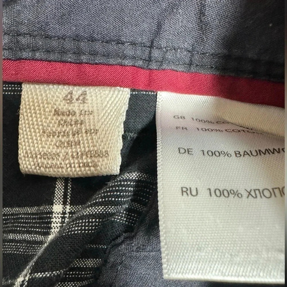 True Nation Mens plaid black and white cargo shorts. Size 44. - Picture 5 of 5